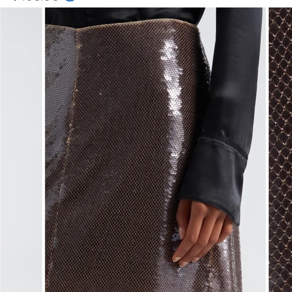 BNWOT A.L.C Elegant Sequin Monroe Skirt in Smoke - Picture 4 of 6